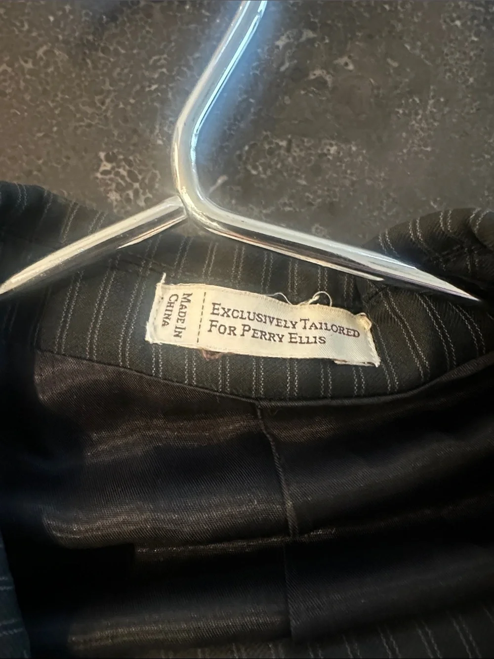 Men's Black Pinstripe Suit Blazer and pants